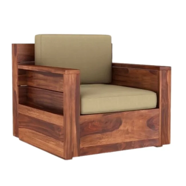 Solid Wood Sheesham Single Seater Sofa